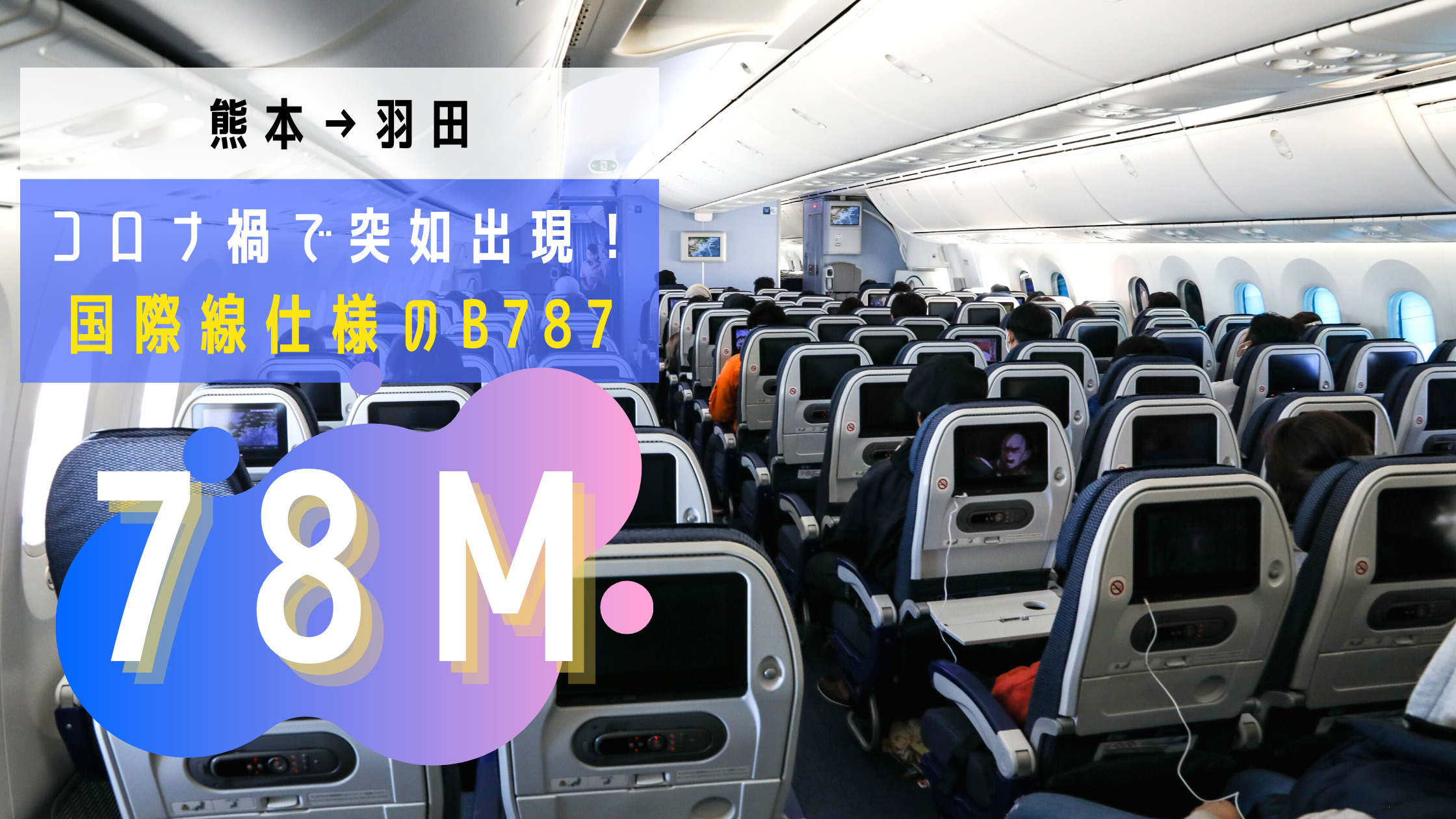 熊本→羽田】国際線仕様の78M！シートモニターも備えた全日本空輸(ANA