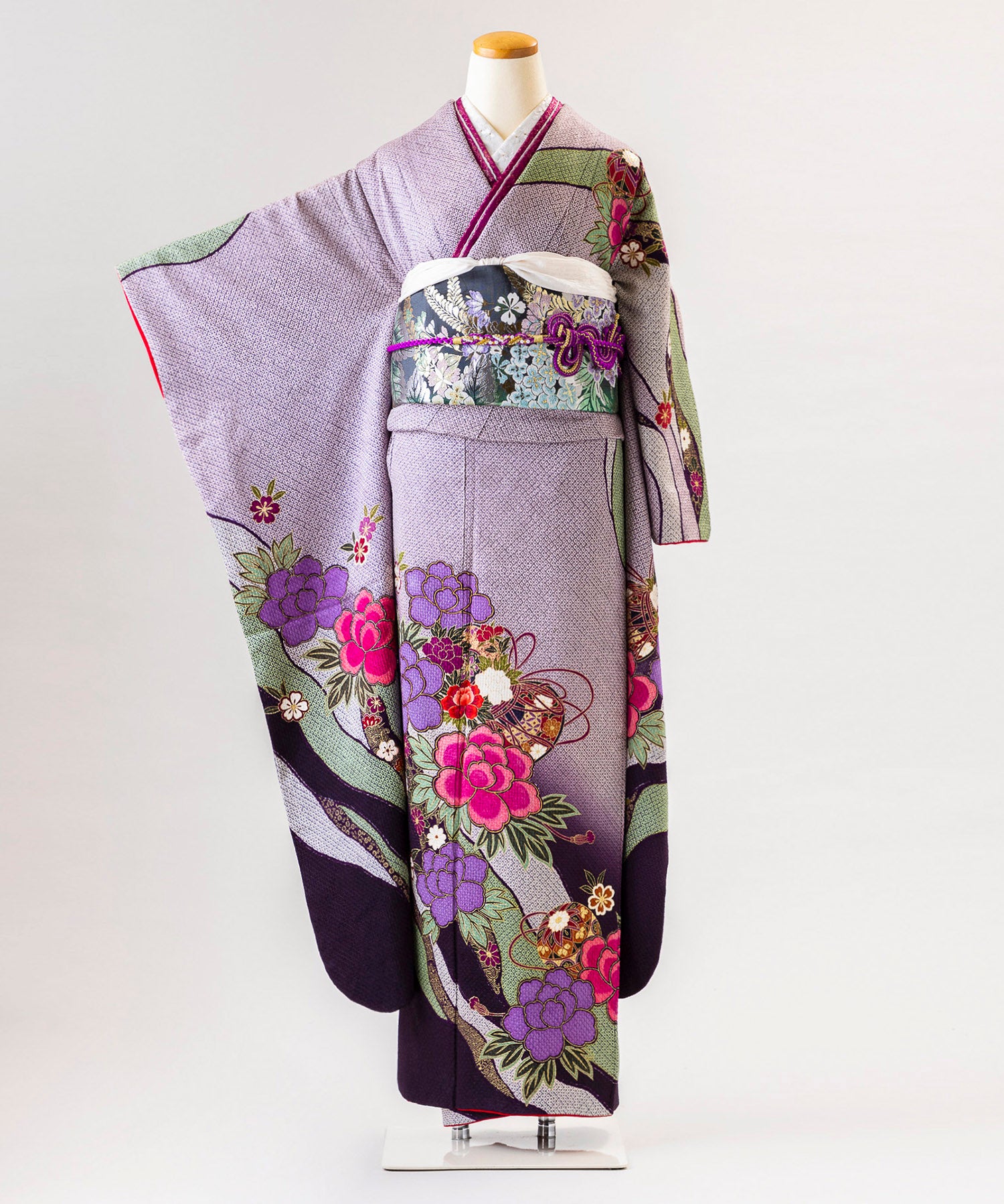 藤紫総絞り – 久遠 by Accha