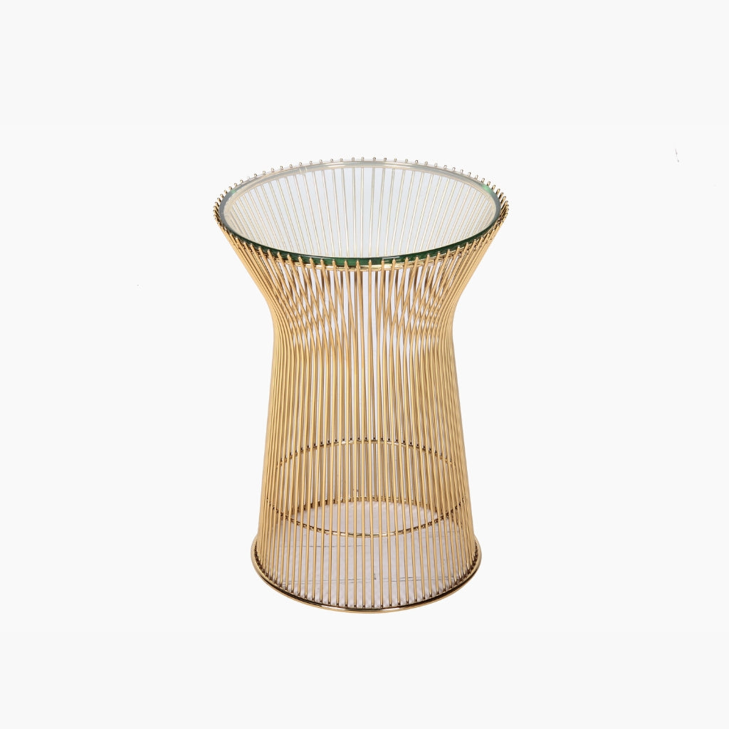 Platner Side Table Glass Gold / プラットナーサイドテーブル ガラス