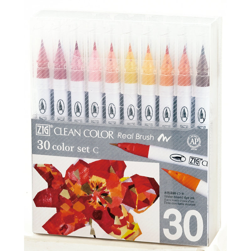 ZIG クリーンカラーリアルブラッシュ 30色セットC (RB-6000AT/30VC)