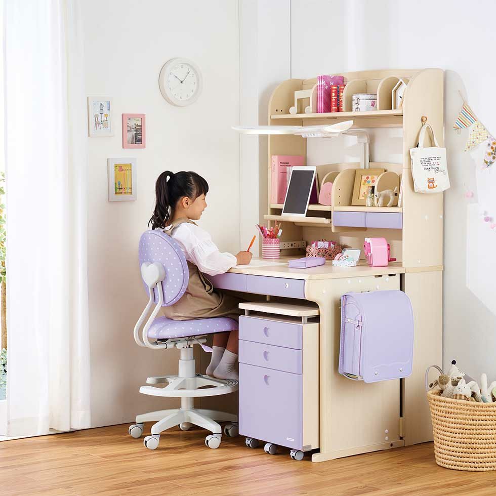 CDファーストステップアップデスクLホワイトウォッシュ色CDM-885/CDM