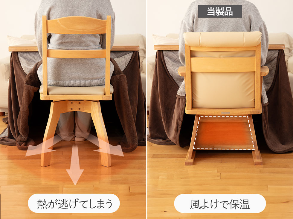 ダイニングこたつ用回転イス KKC-0070 | コイズミオンラインショップ