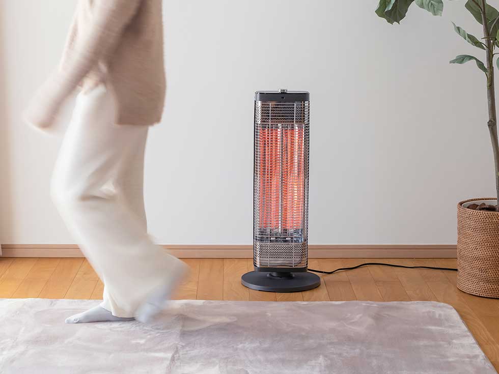 カーボンヒーター距離ピタセンサー遠赤電気ストーブKKH-0954