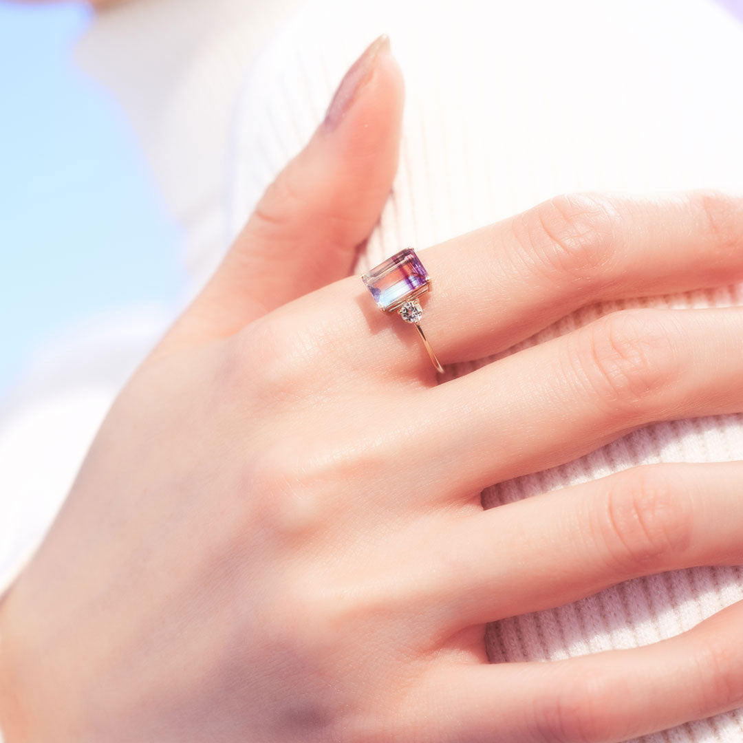 Winter Collection】K10 レインボーフローライト リング | 31-4997 – L&Co.