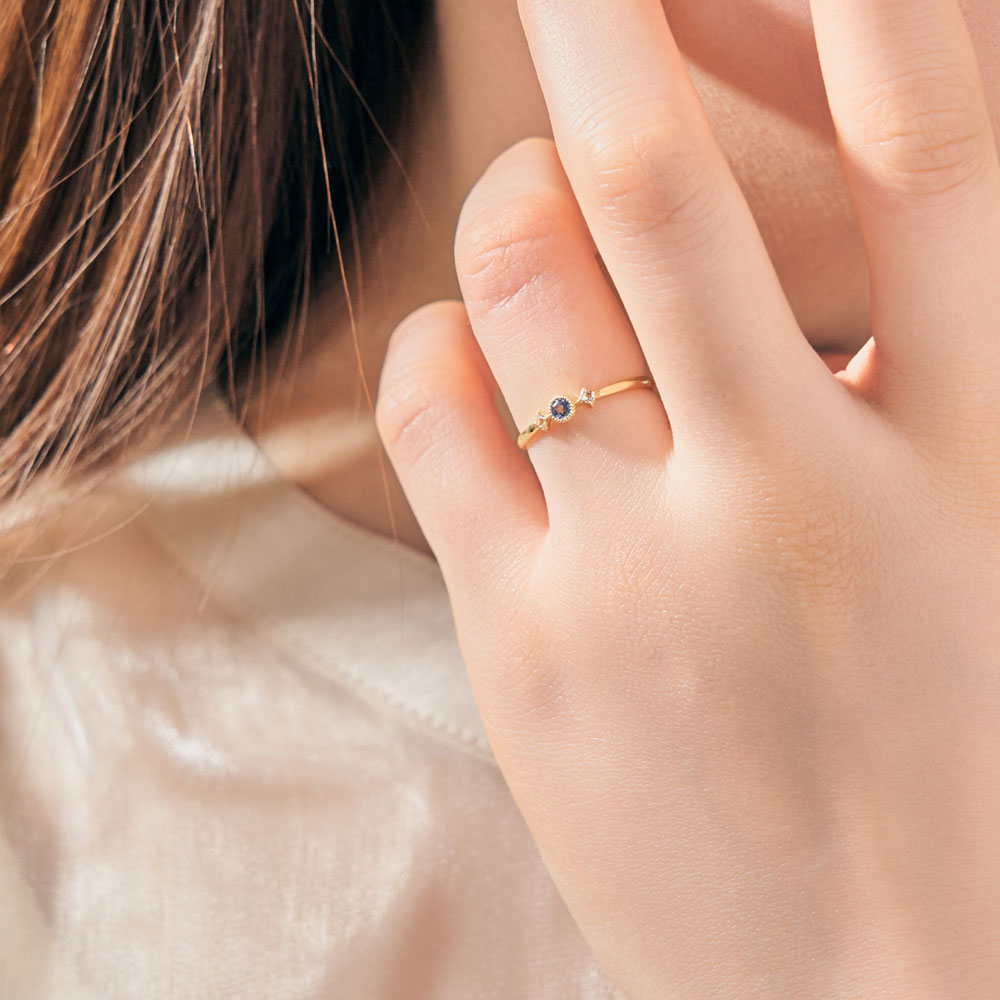 受注生産】K18 タンザナイト ホワイトトパーズ リング｜36-3132 – L&Co.