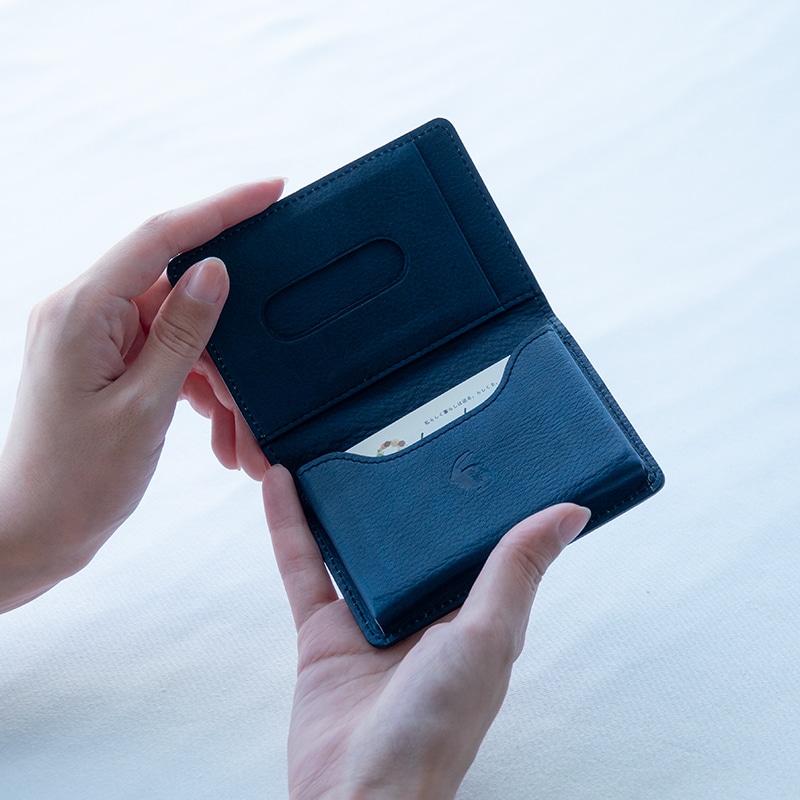 本革 藍染め 名刺入れ | Lacycle mall（ラシクルモール）