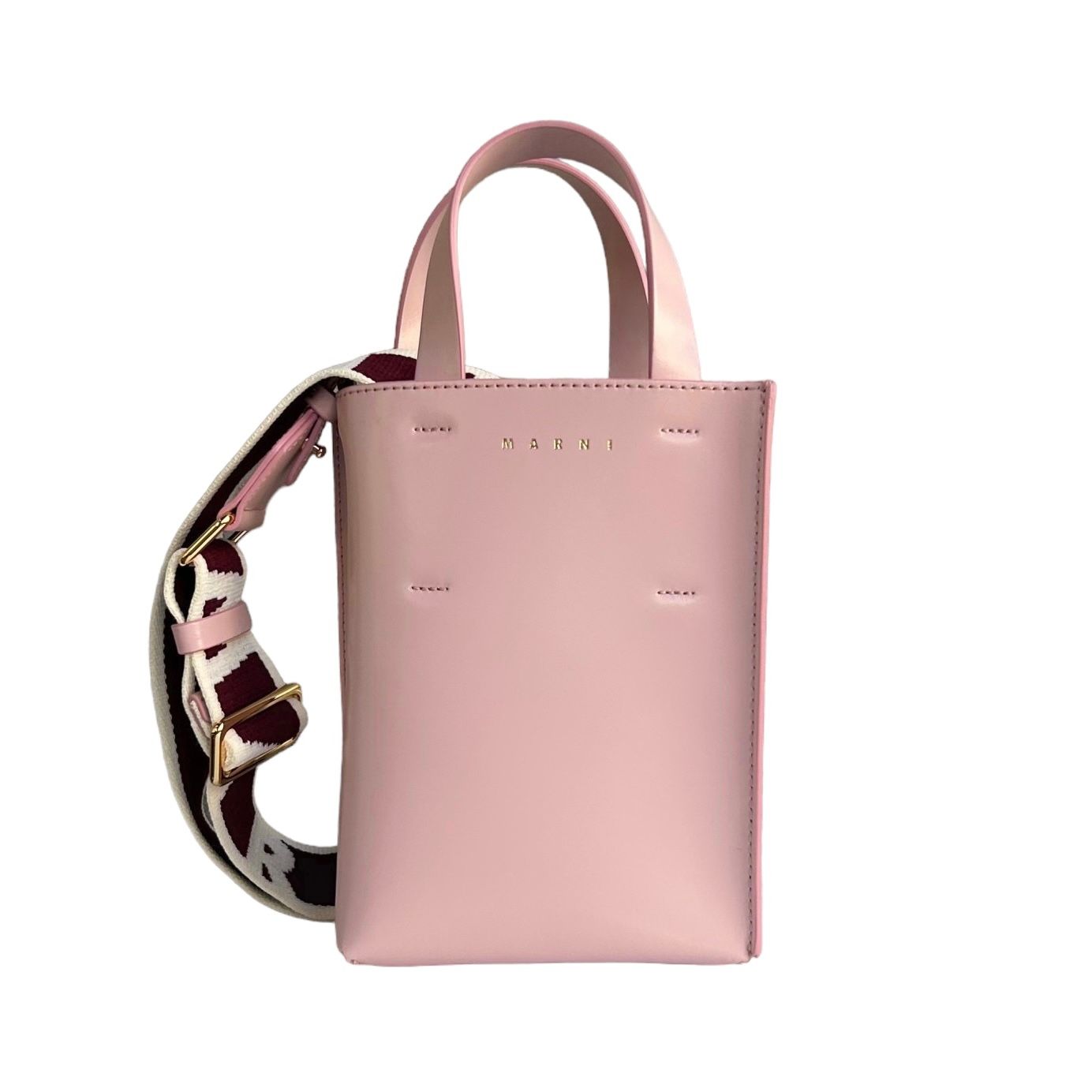 MARNI - レザー MUSEO ナノ トートバッグ / ショルダーバッグ / 牛革