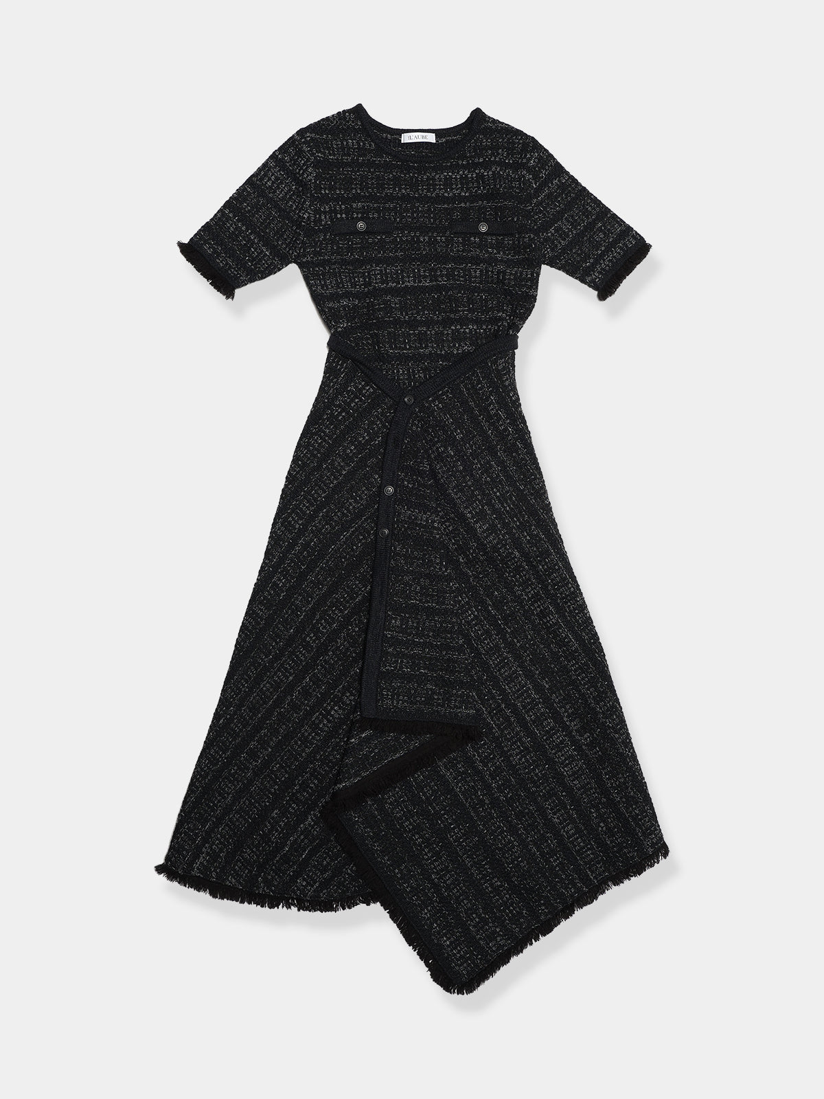 Tweed knit Wrap dress – L'AUBE BLANC