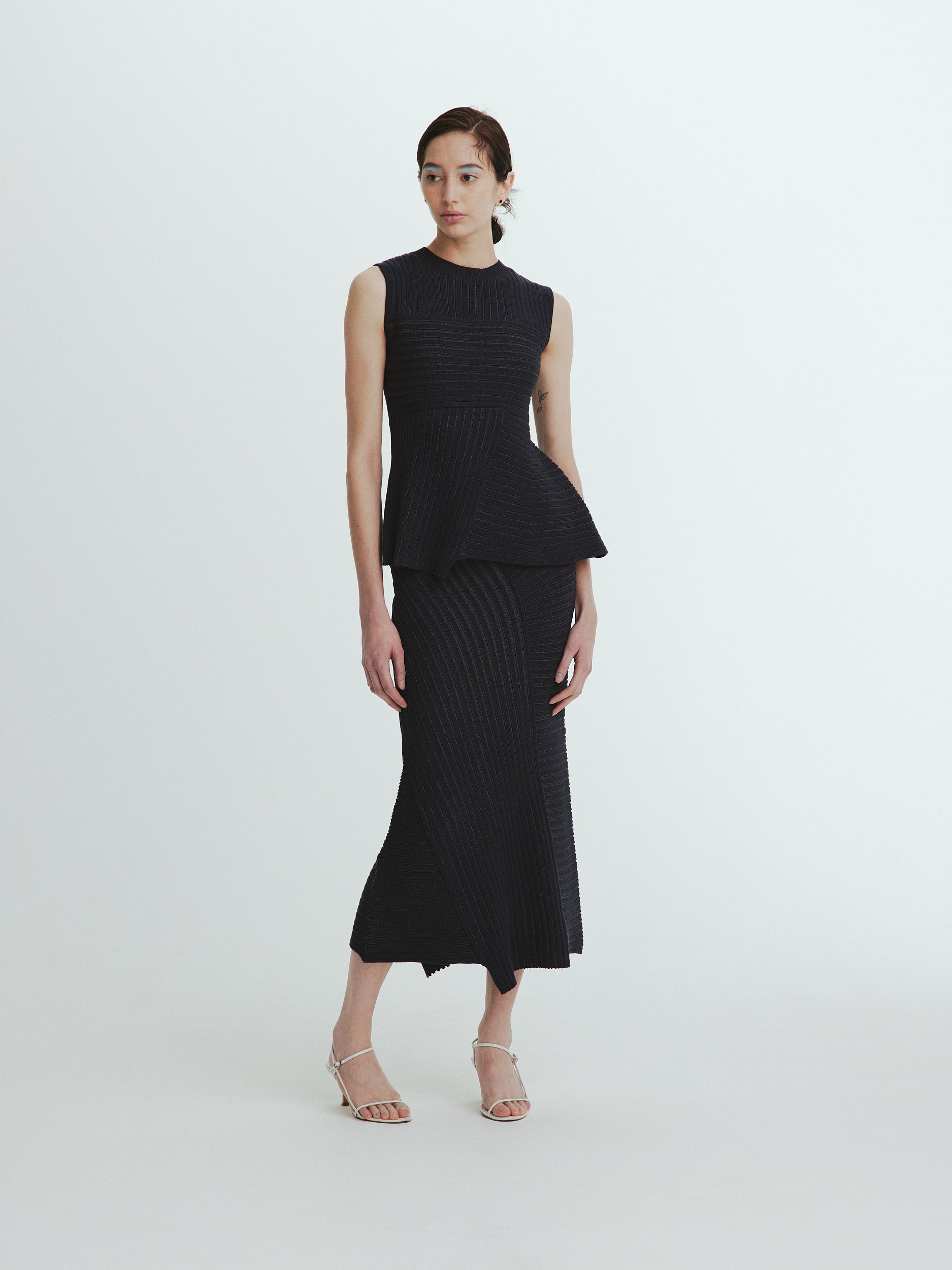 Panel rib knit Skirt – L'AUBE BLANC