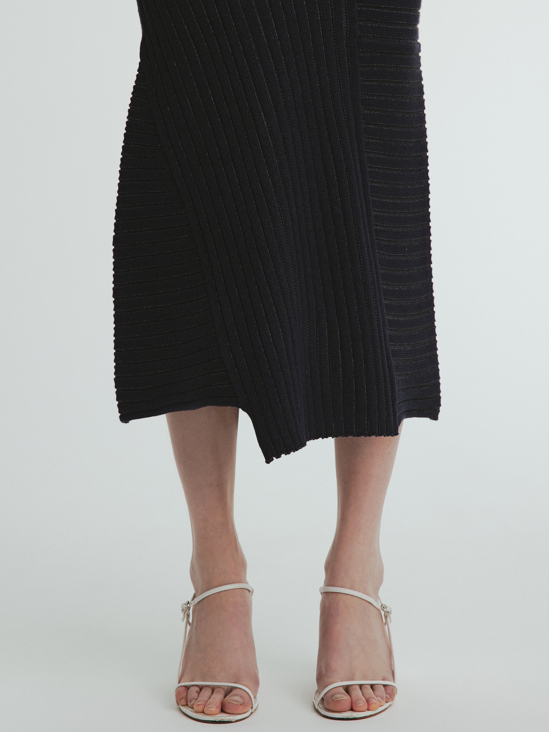 Panel rib knit Skirt – L'AUBE BLANC