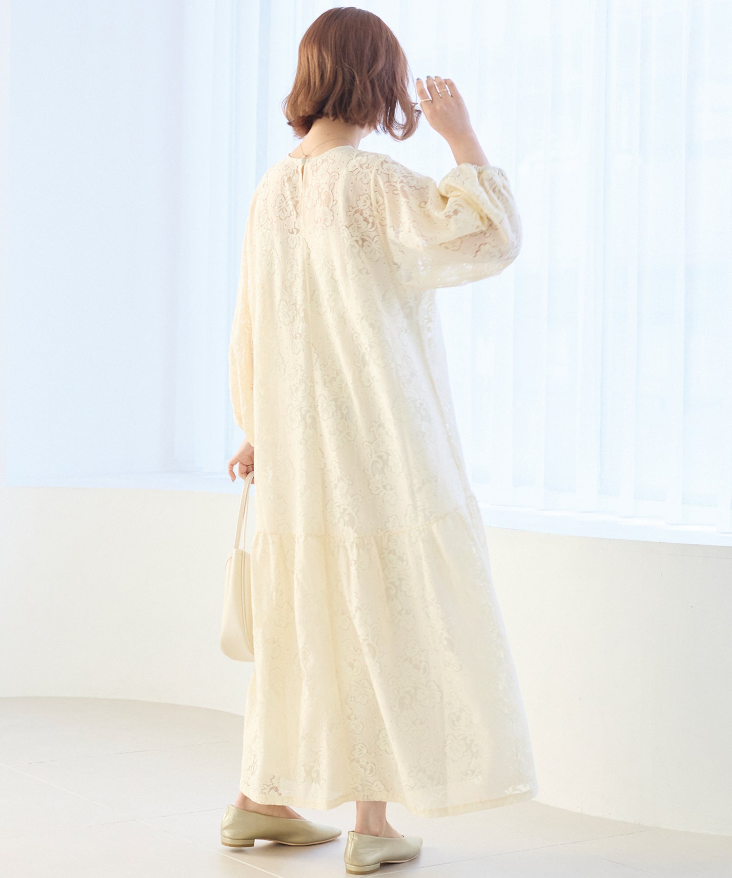 洗える】総レースワンピース | ラビアンジェ-⼤きいサイズのレディース服