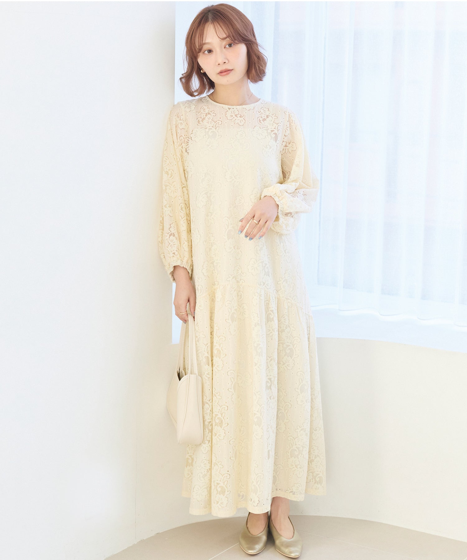 洗える】総レースワンピース | ラビアンジェ-⼤きいサイズのレディース服