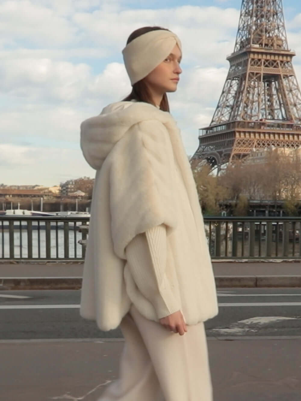 FAUX FUR HE-A HOODED PONCHO – Lemonplet JP store