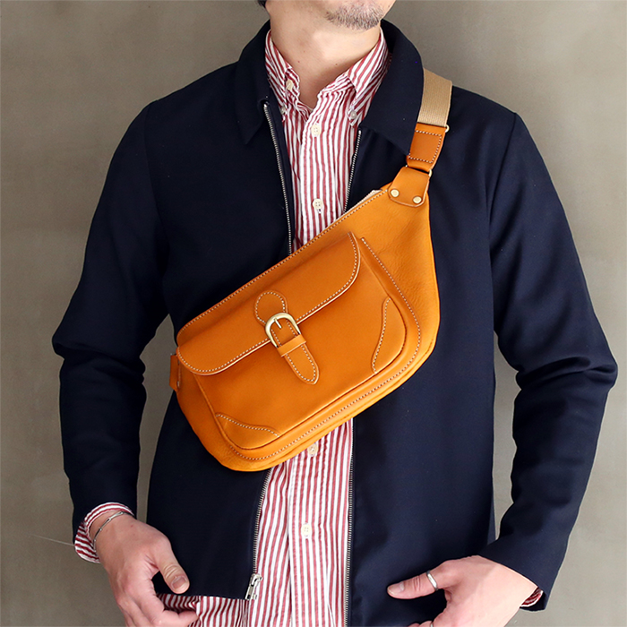 フロントポケットクロスボディバッグ｜PORCO ROSSO