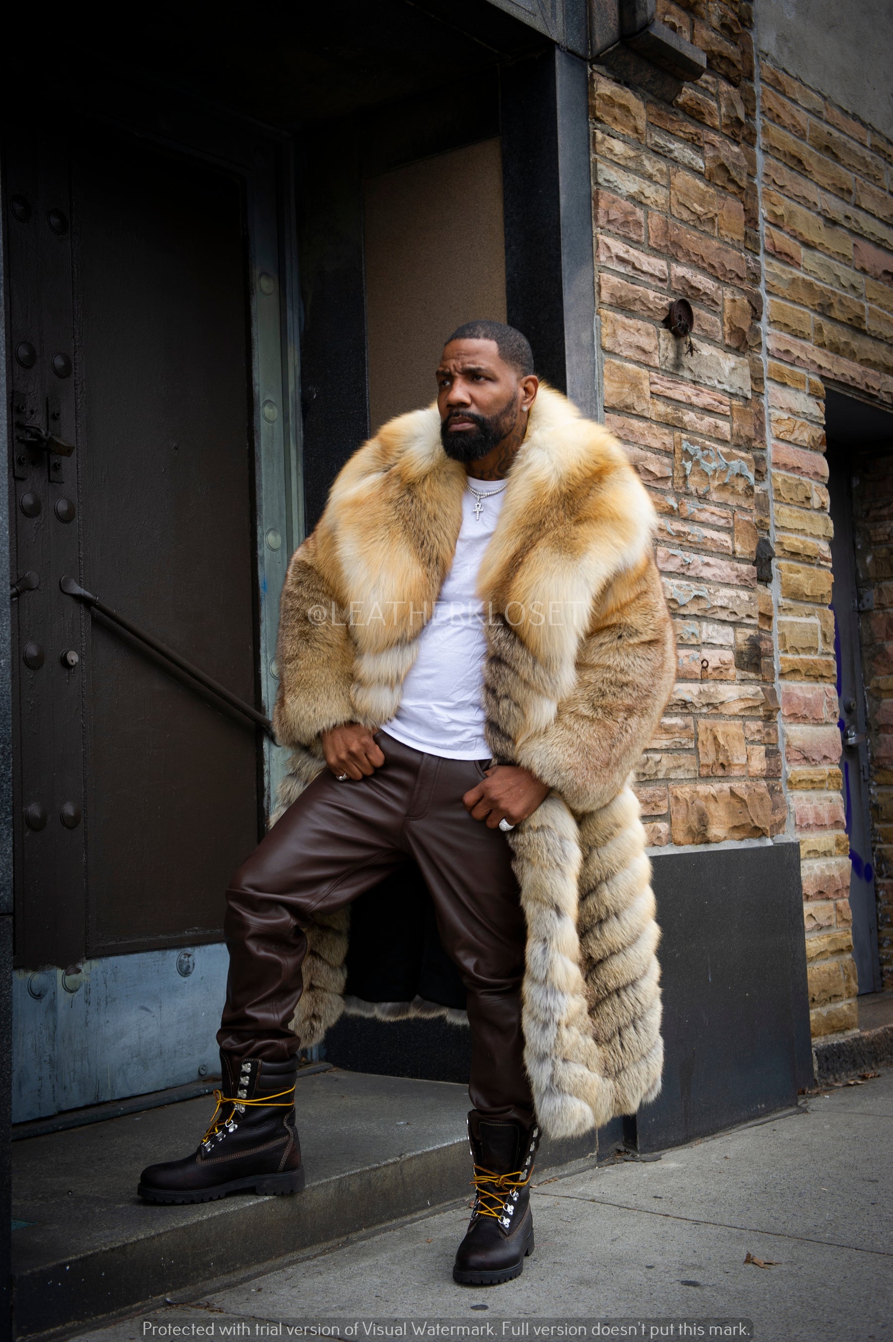 Men's Full Length Fox Fur Coat [Golden Island] – LeatherKloset