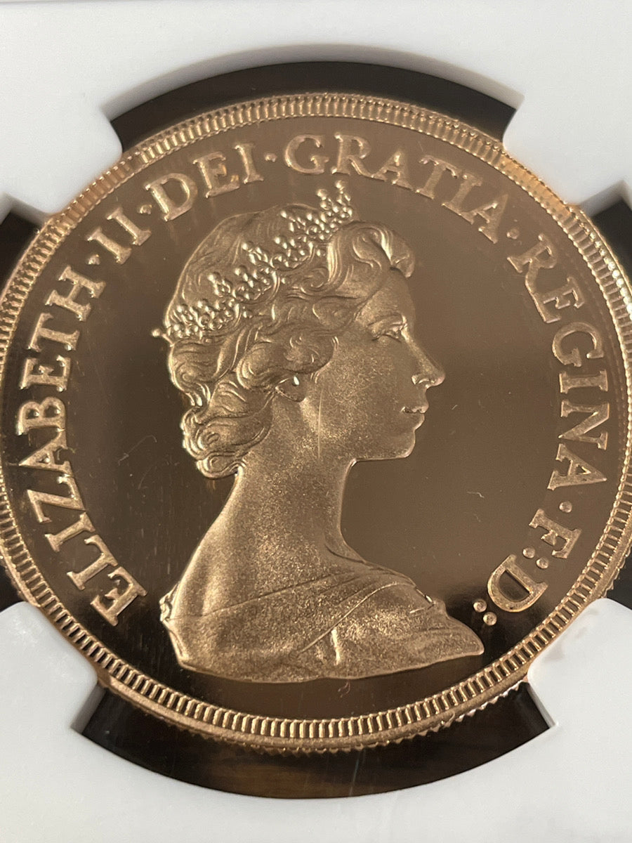 1980年 イギリス エリザベス女王 5ソブリン金貨 NGC PF69 UC – LegacyCoin