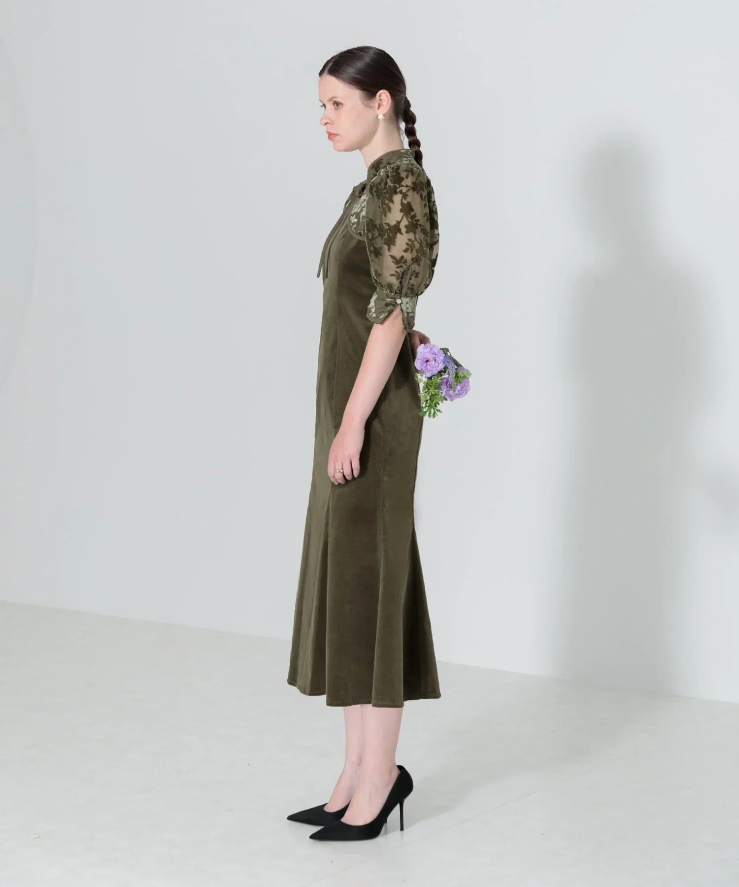 当日発送】花柄ボレロセットアップマーメイドドレス/パーティードレス