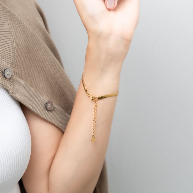 アベセフラットブレスレット（ゴールド／シルバー） / オシャレを