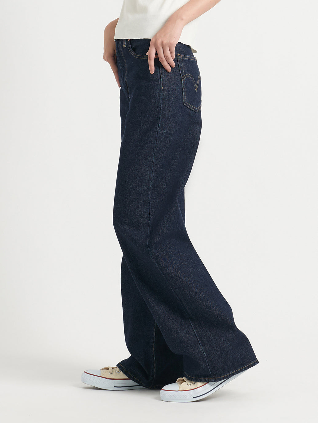 RIBCAGE WIDE LEG ジーンズ ダークインディゴ – リーバイス®公式