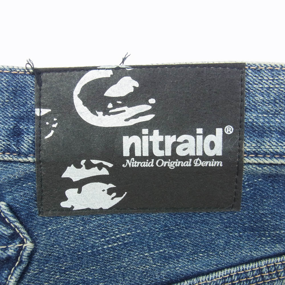 nitraid ナイトレイド ダメージ加工 デニム パンツ シンチベルト
