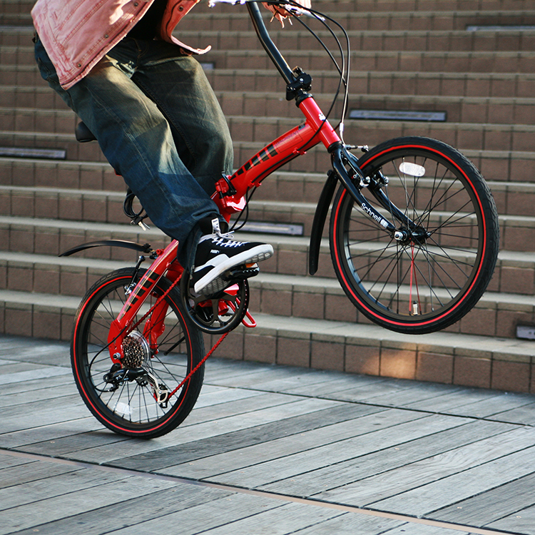 20インチ アルミ 折りたたみ自転車 7段変速 Schnell BA-10R | WACHSEN