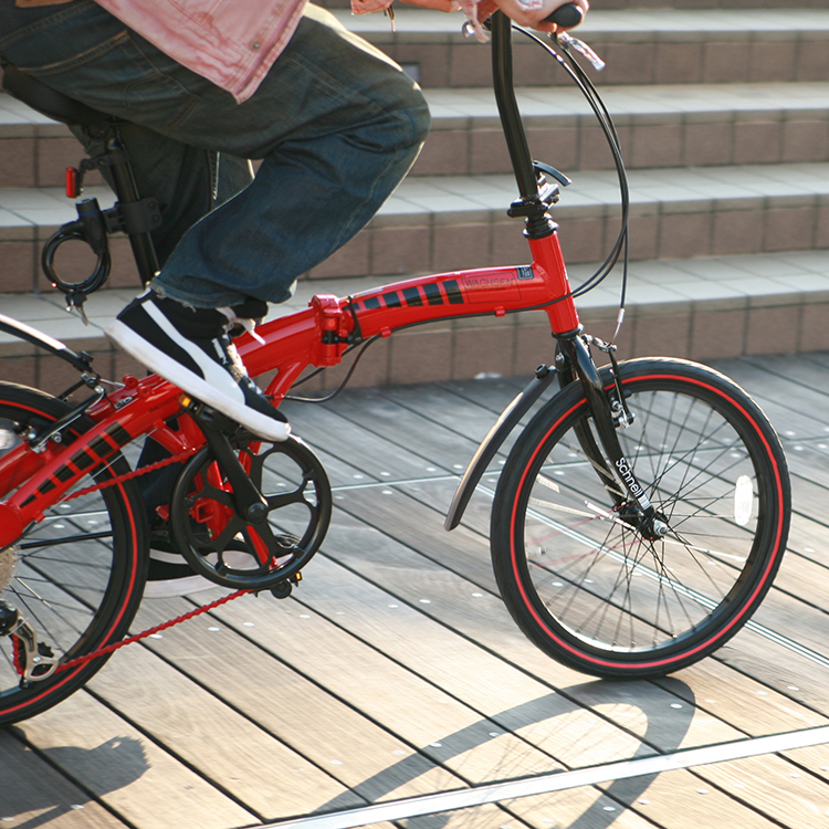 20インチ アルミ 折りたたみ自転車 7段変速 Schnell BA-10R | WACHSEN