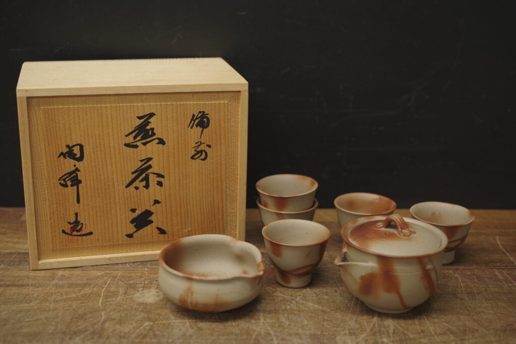 備前焼 煎茶揃 木村陶峰造 買取させていただきました。 | 骨董美術品