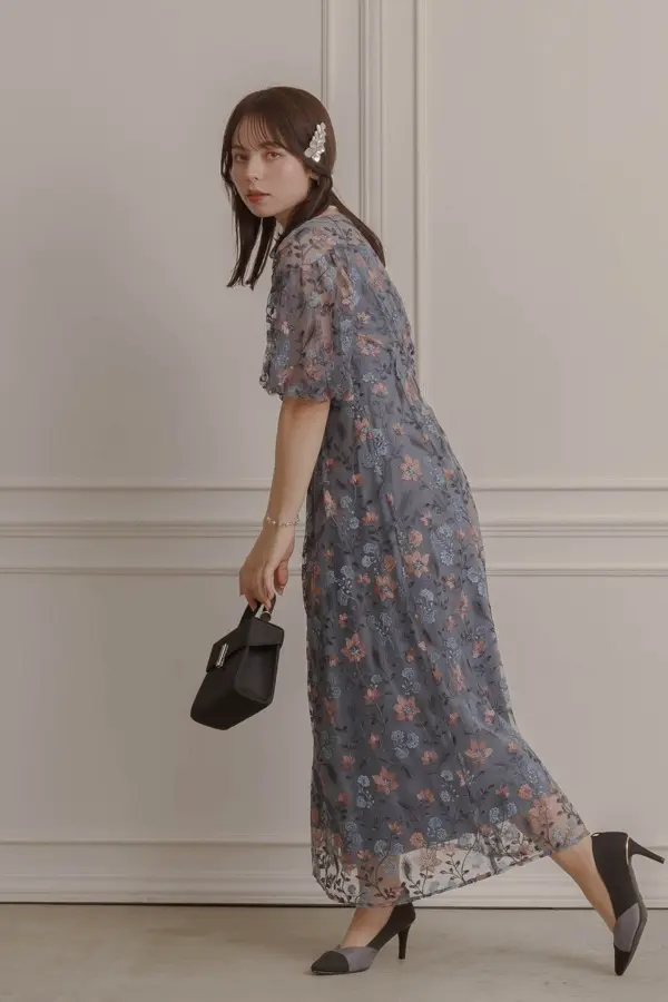 オレンジのブルーミーフラワードレス | Dorry doll | M | 結婚式