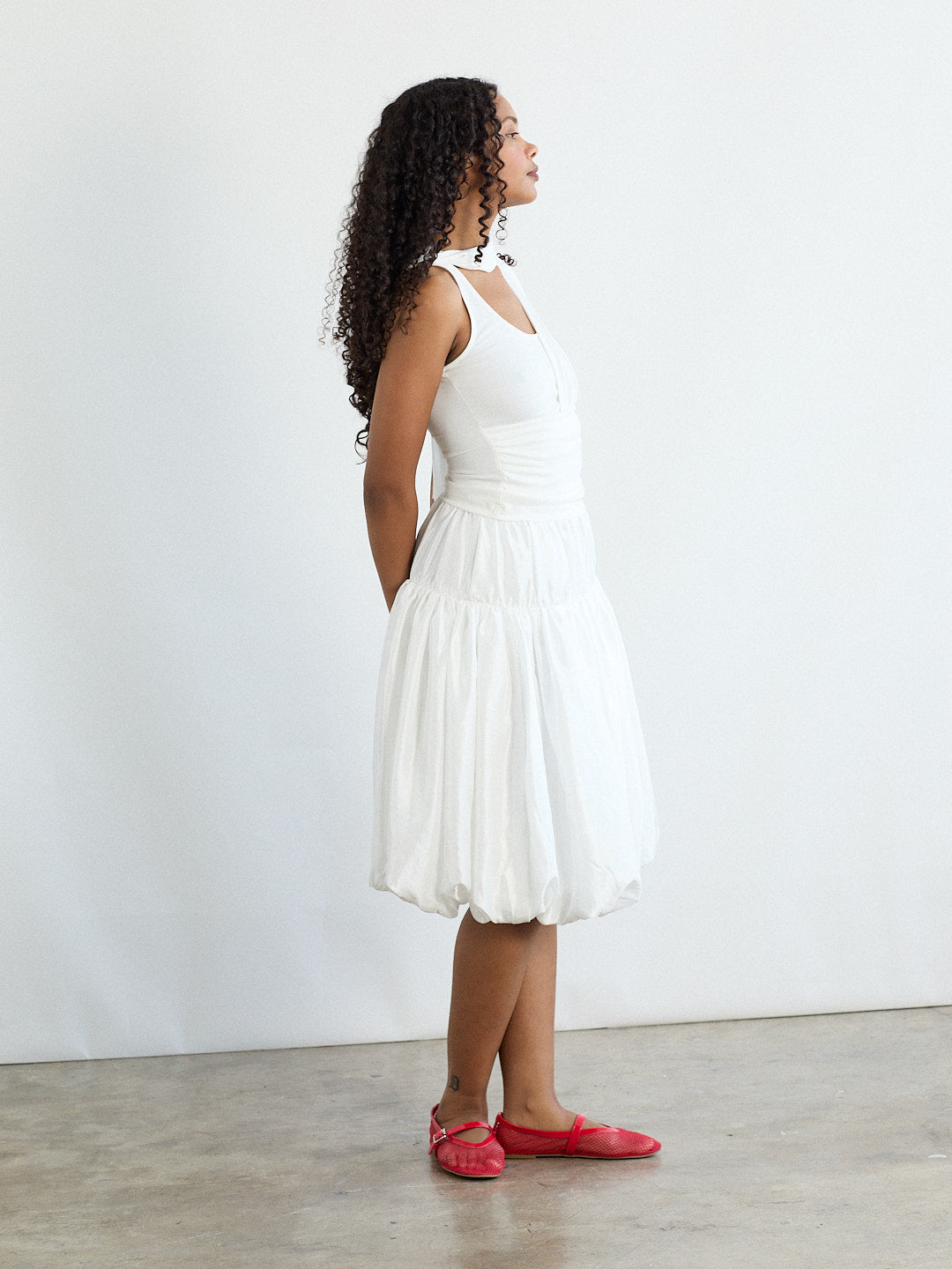 Whip Balloon Skirt - White – Lisa Says Gah