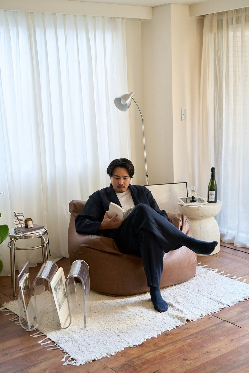 LOOSY 1人掛けビーズソファ Matte Brown｜1人用ソファ おしゃれ