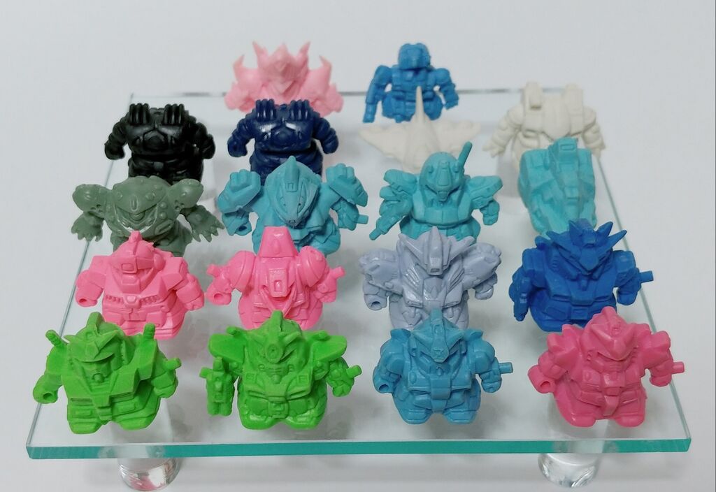 消しゴム纏め開封日記 後編 ガン消し SDガンダム レアカラー 疑似蓄光