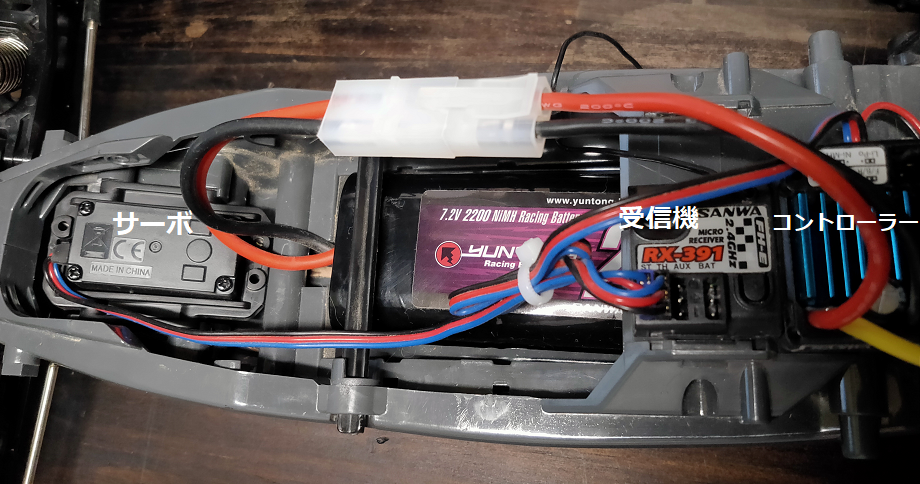 サンワ MX-6 プロポ 受信機 アンプ サーボ モーター のセット