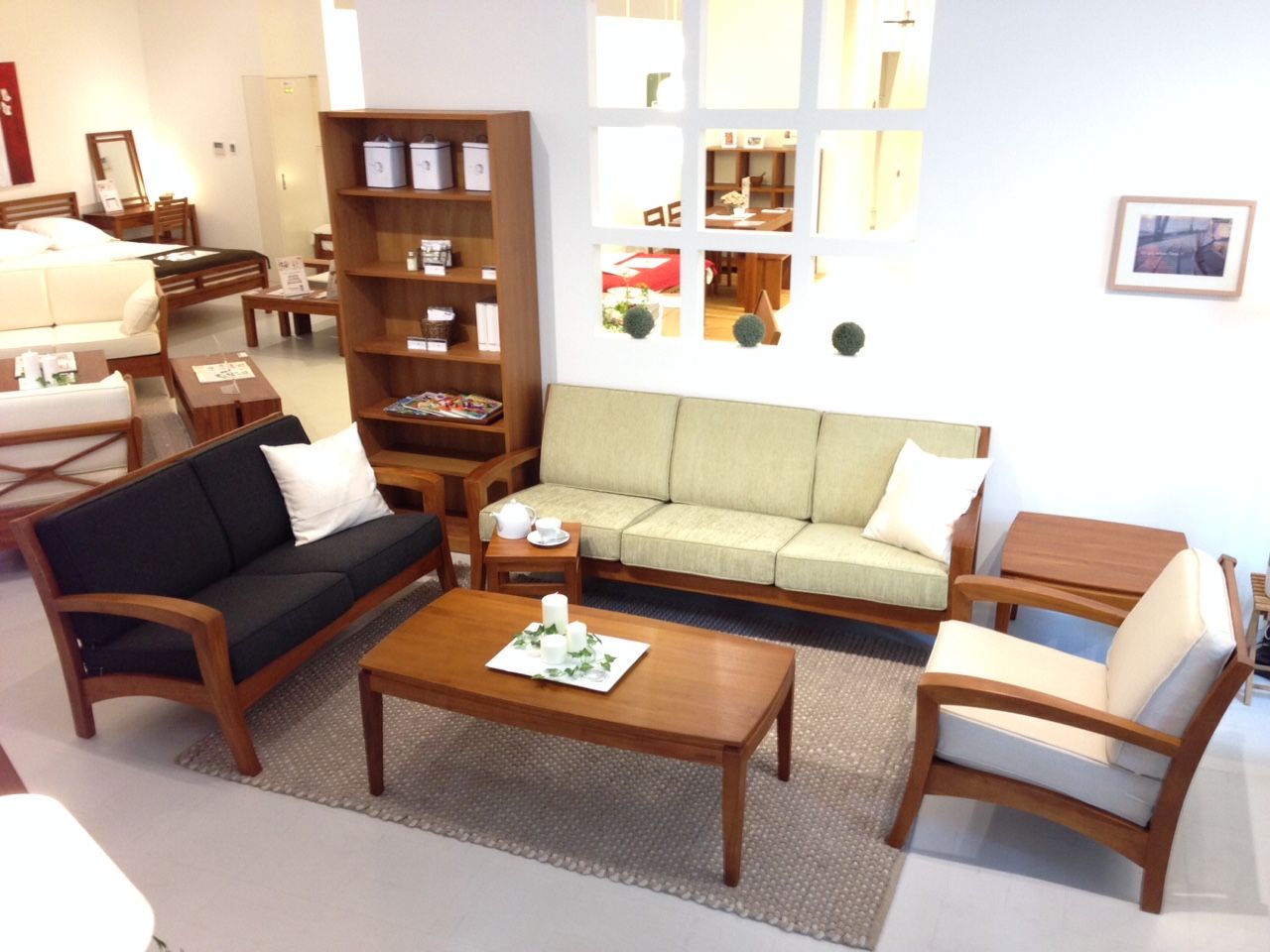 SCANTEAK スキャンティーク1人掛けソファ 木製フレーム 北欧 C091