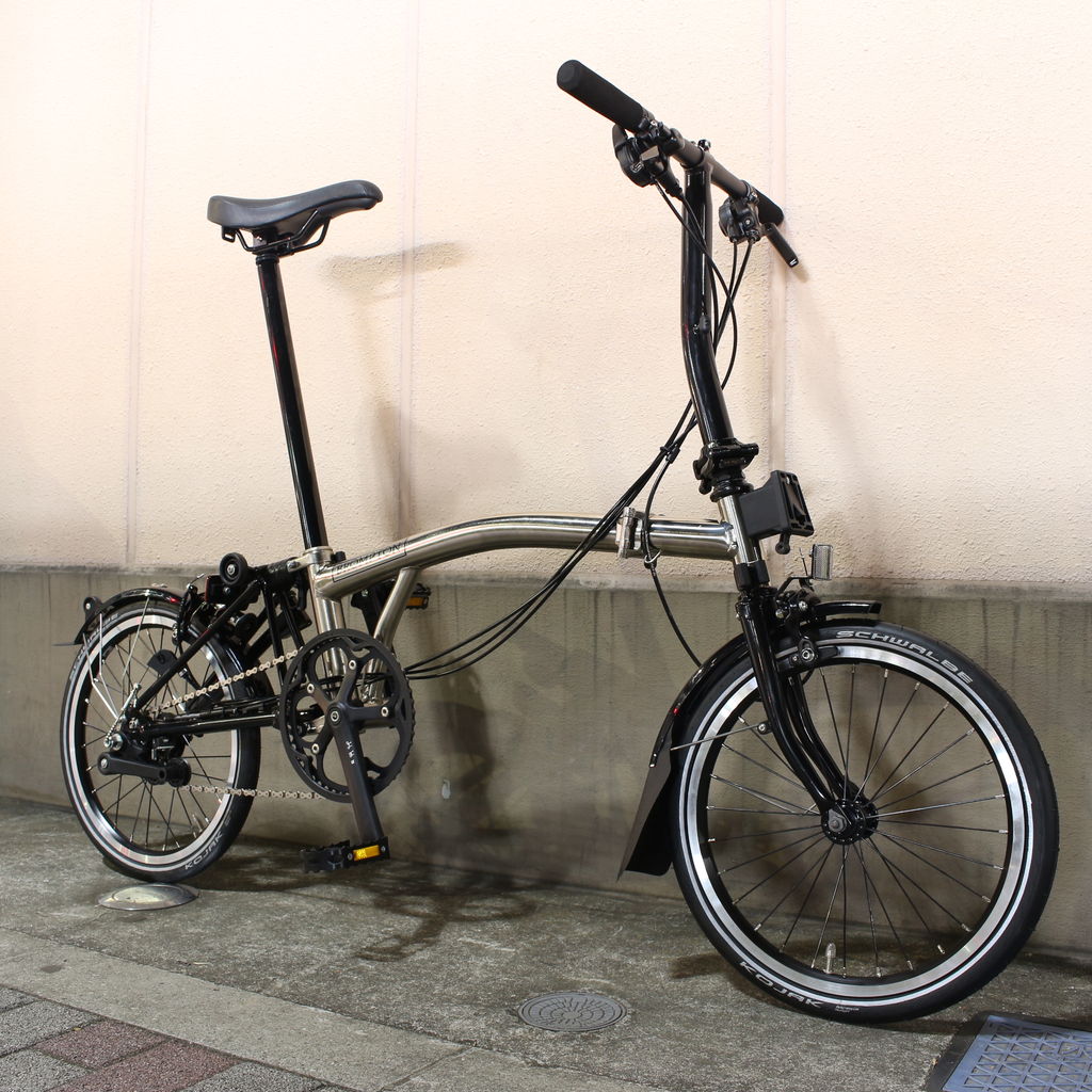 極美品】ブロンプトン S6L ブラックエディション BROOKSカスタム 有明