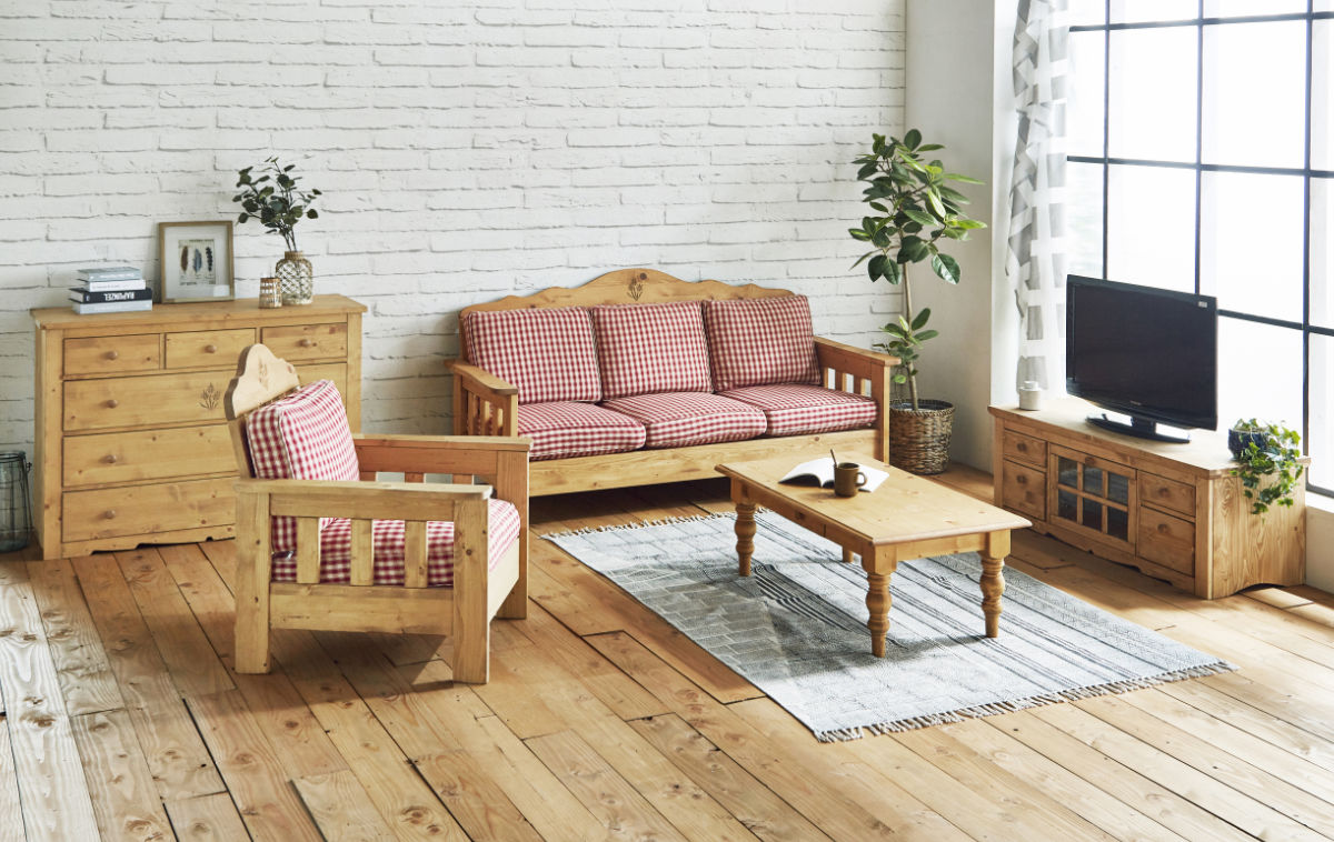 dショッピング |キャビネット カントリー調 パイン材 Farmer 幅120cm