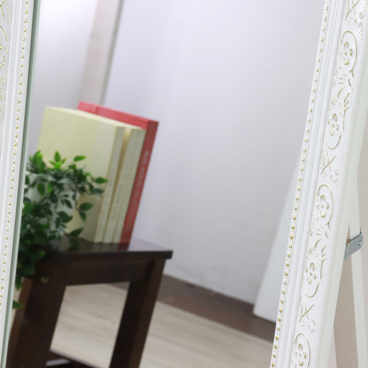 スタンドミラー 全身 アンティーク調 39×148cm （ ミラー 鏡 おしゃれ