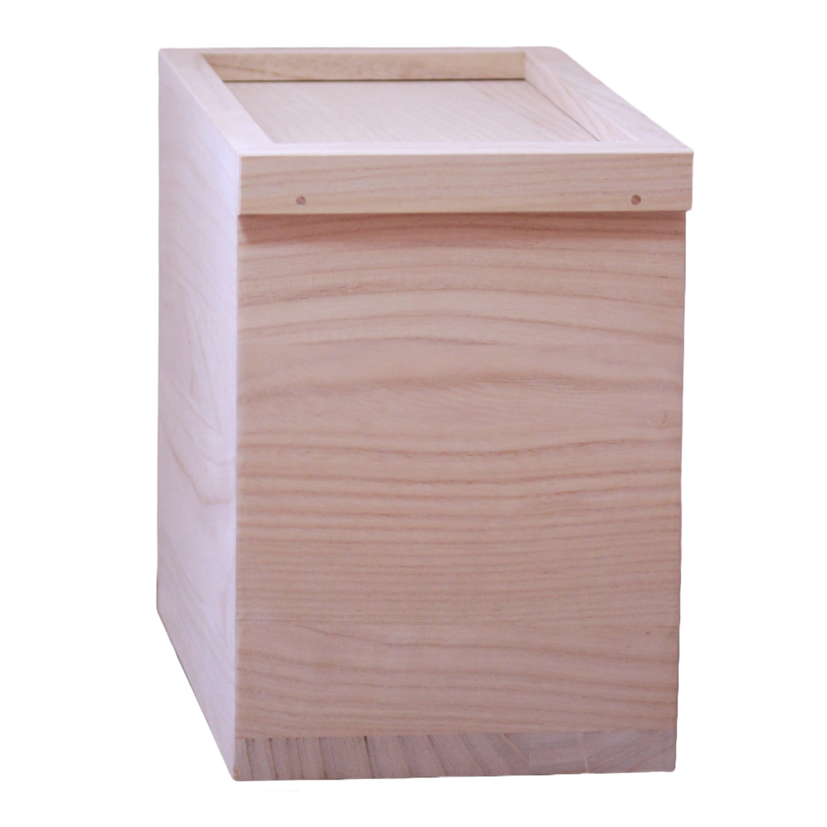 米びつ 10kg 桐の米びつ 無地 スライド型 一合升 すり切り棒付き