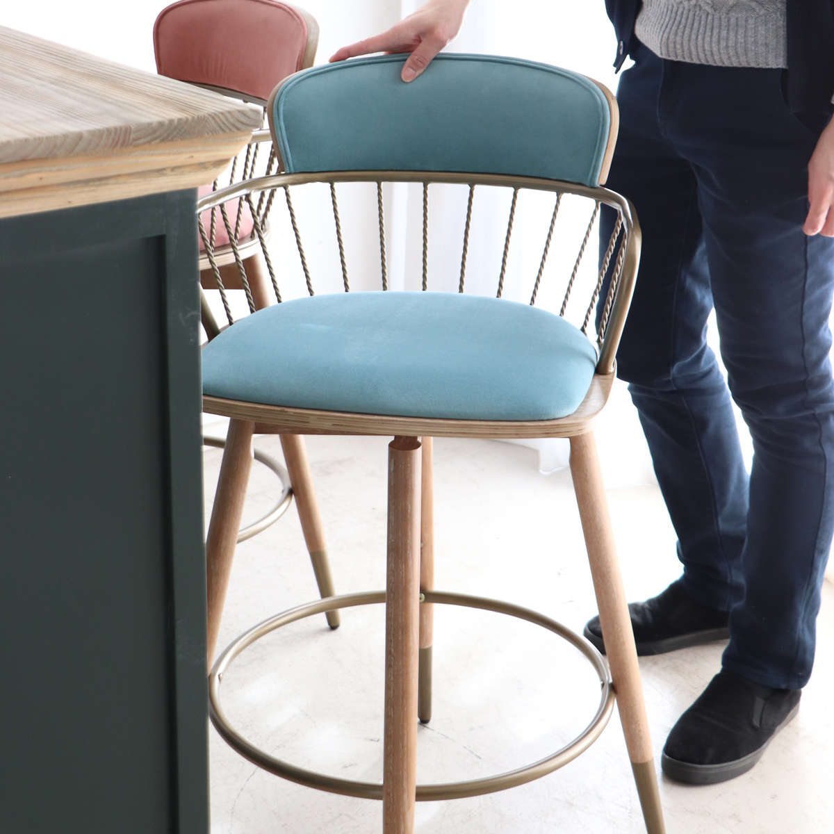 カウンターチェア 座面高65cm ダナ バーチェア – ハウジー