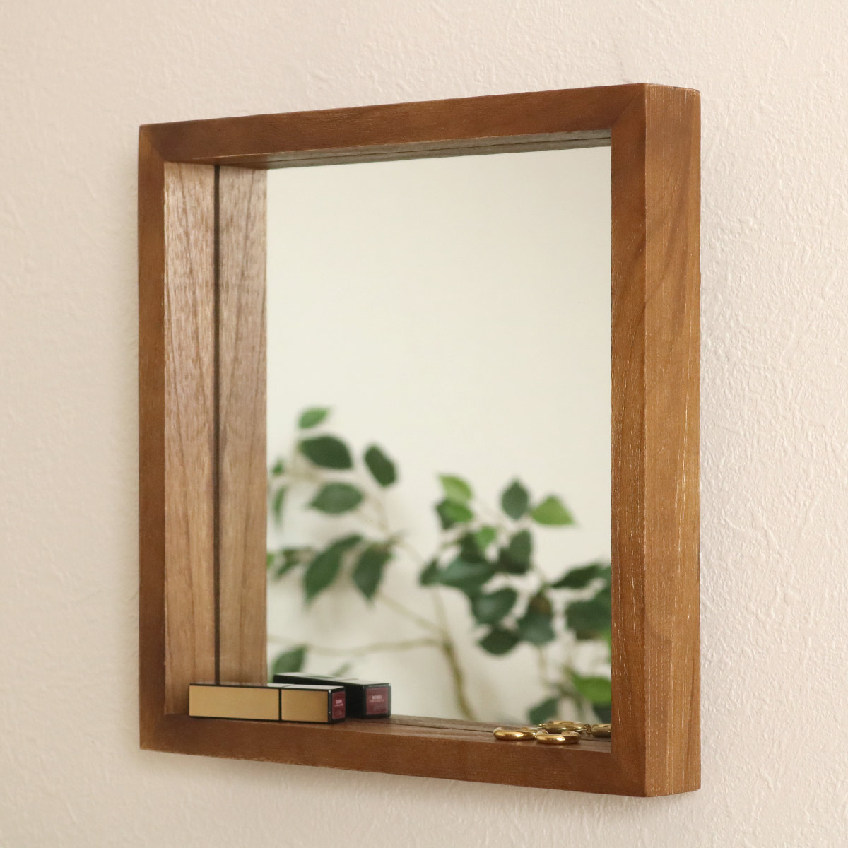 ボックスミラー 幅30cm Paulo 木製 桐 壁掛け （ 鏡 ミラー 壁掛け