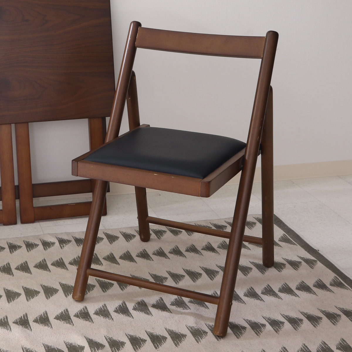 デスクチェア 折りたたみ 座面高43cm 木製 （ 折りたたみ椅子 簡易椅子