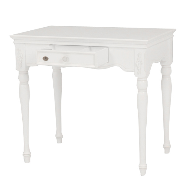 コンソールテーブル 引出し付 姫系 ロマンチック HAMPTON 幅80cm （ 白
