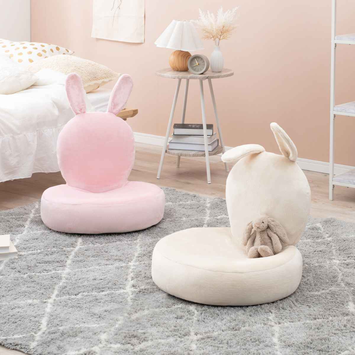 dショッピング |座椅子 うさぎ 折りたたみ （ コンパクト 座いす 座