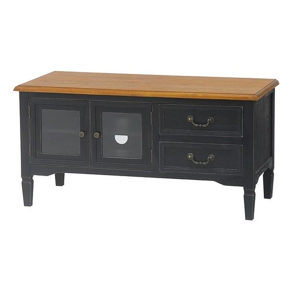 テレビ台 ローボード アンティーク調 BROCANTE ブラック 幅90cm