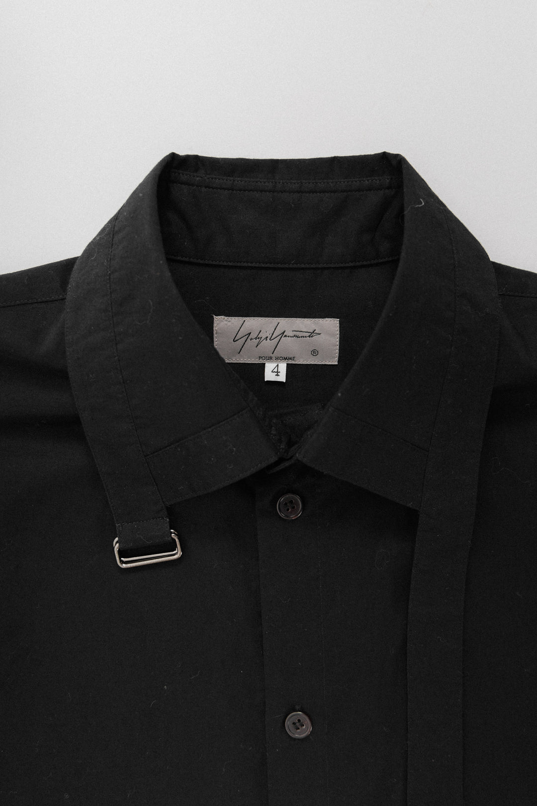 YOHJI YAMAMOTO POUR HOMME - SS18 Button up shirt with a strap