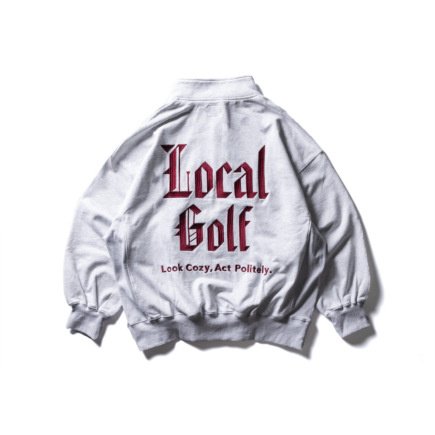 新品タグ付き】 Local GOLF LG Snap POLO SWEAT L LG ZIP POLO SWEAT