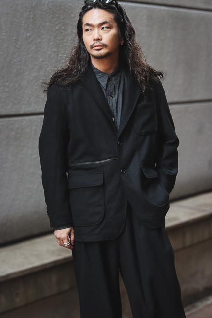 ENGINEERED GARMENTS [Zip Jacket -Solid Poly Wool Flannel-]