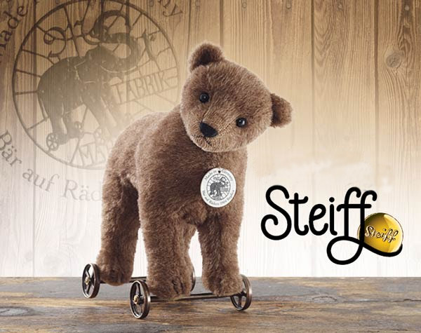 Steifff テディベア レプリカ1904 オン ホイール EAN403354 - Steiff