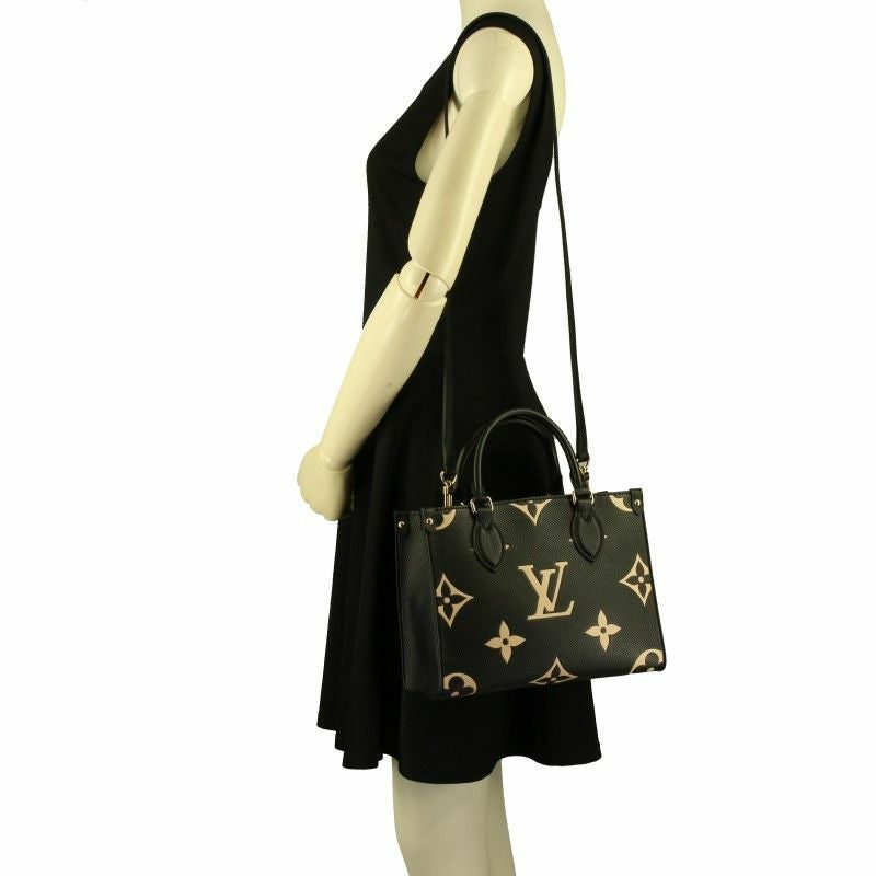 ルイヴィトン LOUIS VUITTON ハンドバッグ オンザゴー PM ブラック