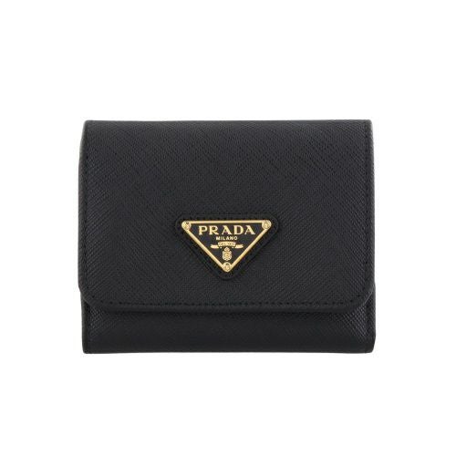 プラダ 二つ折り財布 財布 レディース TESSUTO ブラック PRADA 1MV204