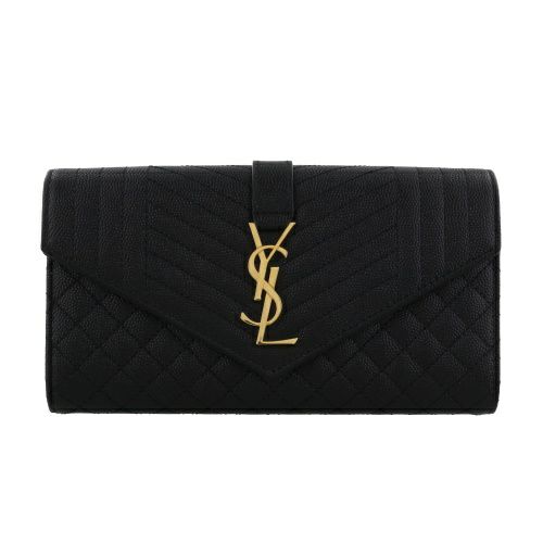 Saint Laurent ブラック キルティング長財布 新品Yves Saint Laurent